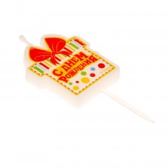 Свеча в торт мини «С днем рождения» - Фото 2