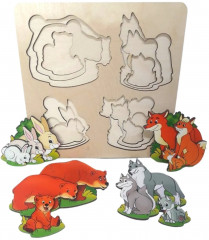 Рамка-вкладыш многослойная «Дикие животные» - Фото 2