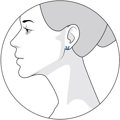 Серьги-пусеты из серебра с фианитами