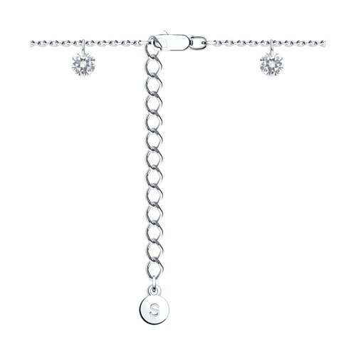 Колье из серебра с фианитами