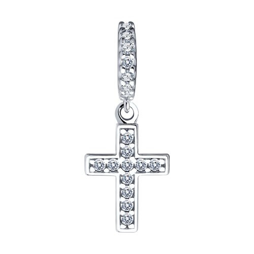 Подвеска из серебра с фианитами