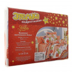 Комплект постельного белья «Уроки» (1,5 спальный, сатин, наволочка 50х70) - Фото 1