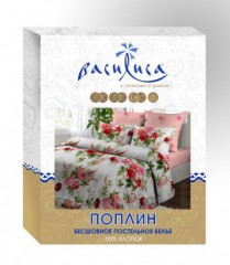 Комплект постельного белья (рис. 076, семейный, поплин, 2 наволочки 70х70) - Фото 1