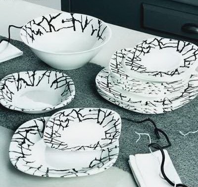 Cалатник Dripping White, диаметр 27 см