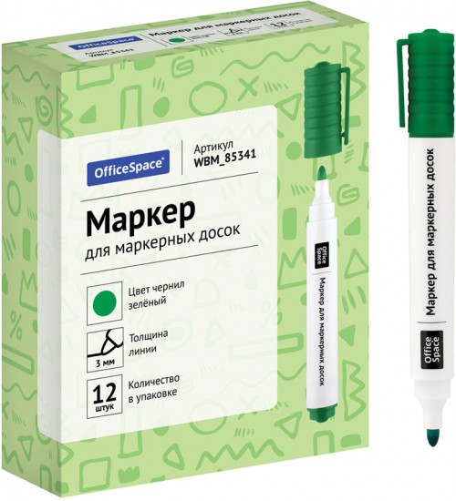 Маркер для белых досок, зеленый