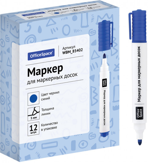 Маркер для белых досок, синий