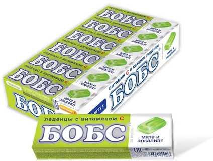 Леденцы со вкусом мяты и эвкалипта «Бобс»