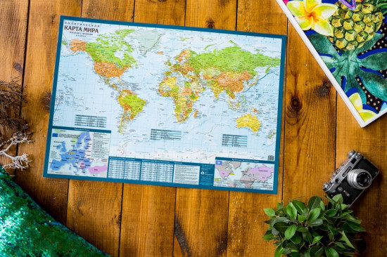 Карта настольная двухсторонняя