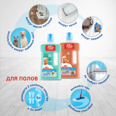 Средство для мытья полов и стен, устраняющее запах кошек «Свежий цитрус» - Фото 3