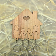 Ключница «Семья с двумя сыновьями» - Фото 1