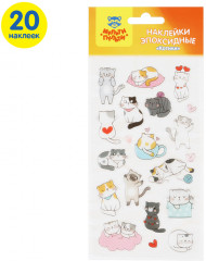 Наклейки гелевые «Котики» - Фото 1