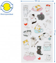 Наклейки гелевые «Котики» - Фото 2