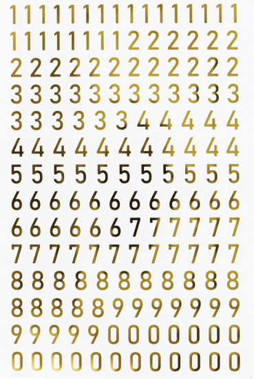 Наклейки «Golden numbers»
