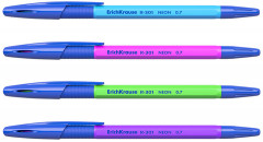 Набор шариковых ручек «NEON», 4 штуки, синие - Фото 1