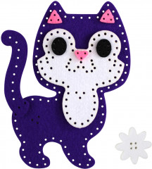 Панно из фетра на пяльцах «Котёнок» - Фото 3