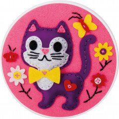 Панно из фетра на пяльцах «Котёнок» - Фото 7