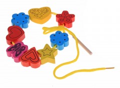 Шнуровка в банке «Цветы,фигуры,сердца», 60 деталей - Фото 1