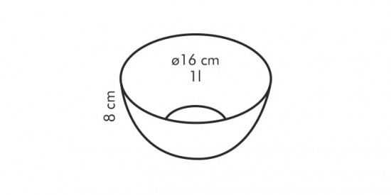 Стеклянная миска «Giro» (диаметр 16 см)