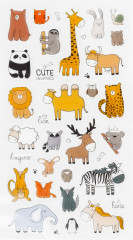 Наклейки гелевые «Cute animals» - Фото 1