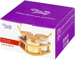 Набор банок для хранения на подставке с крышками и ложками «Crystal glass» - Фото 6