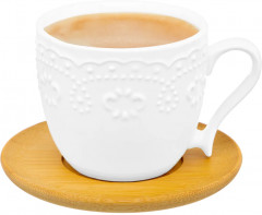 Чашка для капучино и кофе латте «Белый узор» - Фото 1
