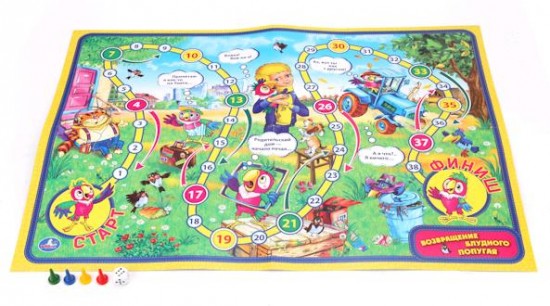 Настольная игра-ходилка «Возвращение блудного попугая»