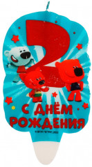 Свеча для торта «Цифра 2» - Фото 1