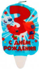 Свеча для торта «Цифра 3» - Фото 1