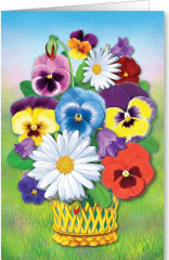 Набор для создания открытки «Корзиночка с цветами» - Фото 1