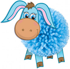 Набор для творчества «Ослик из помпона» - Фото 1