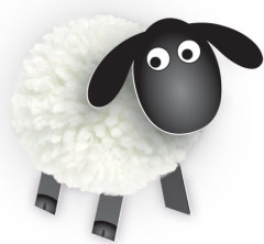 Набор для творчества «Барашек из помпона» - Фото 1