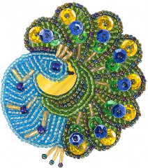 Набор для изготовления украшения-патча «Павлин» - Фото 1