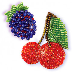 Набор для изготовления украшения-патча «Вишня и ежевика» - Фото 1