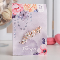 Брошь «Веточка с цветами» - Фото 1