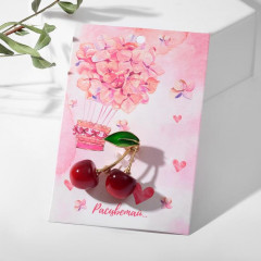 Брошь «Вишня» - Фото 2