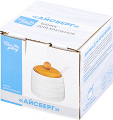 Банка для хранения с крышкой и ложкой «Айсберг волны» - Фото 2