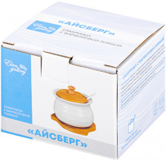 Сахарница с крышкой и ложкой на подставке «Айсберг волны» - Фото 5