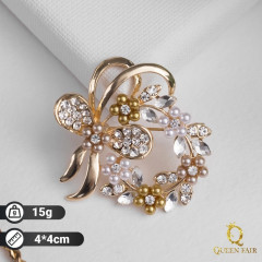 Брошь «Жемчужный венок» - Фото 1