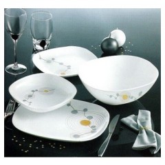 Тарелка обеденная Sequins White, диаметр 23 см - Фото 1