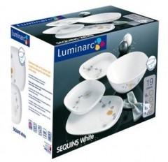 Сервиз столовый Sequins White (19 предметов) - Фото 1