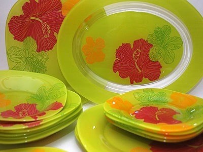 Салатник Carine Hibiscus Green