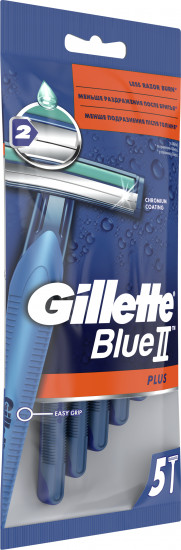 Бритвы одноразовые Gillette Blue II Plus, 5 шт