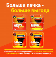 Сменные кассеты для бритья Gillette Fusion Power - Фото 7