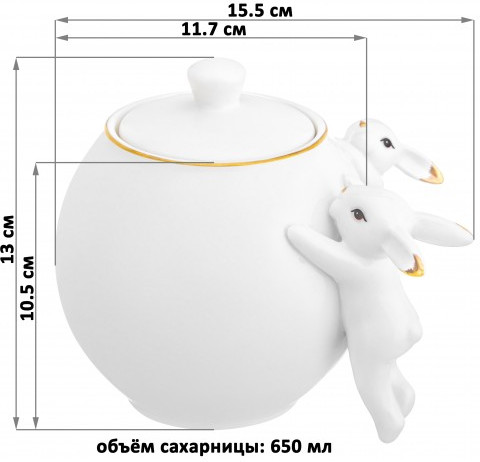 Сахарница с крышкой «Зайчата»
