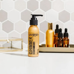 Крем для лица и тела мерцающий бронзовый - Фото 4