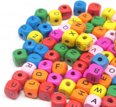 Набор бусин с буквами «Английский алфавит» - Фото 1