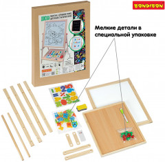 Доска двухсторонняя магнитно-маркерно-меловая деревянная - Фото 7