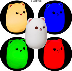 Лампа ночная «Очаровательный кот» - Фото 2