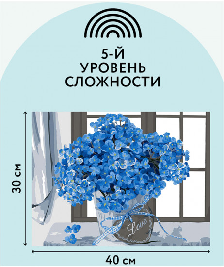 Картина по номерам «Гортензия»