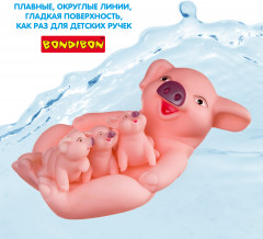 Набор игрушек для купания «Свинья с поросятами» - Фото 5